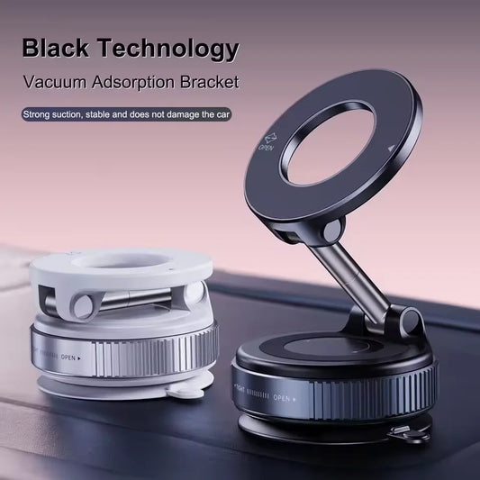K007 Strong Magnetic Car Phone Holder Foldable Design Portable 360° Adjustable Vacuum Mount Car Desk Bathroom Universal Use